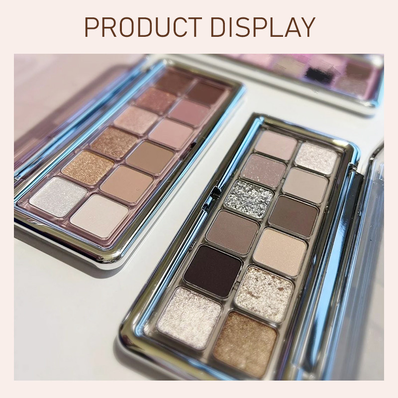 12 Color Portable Eyeshadow Palette Waterproof Pigmented Smoky Gothic ...