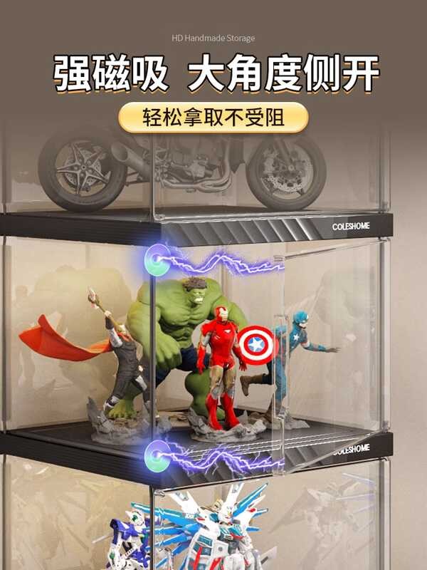 Household toy storage box transparent model display cabinet | Shopee ...