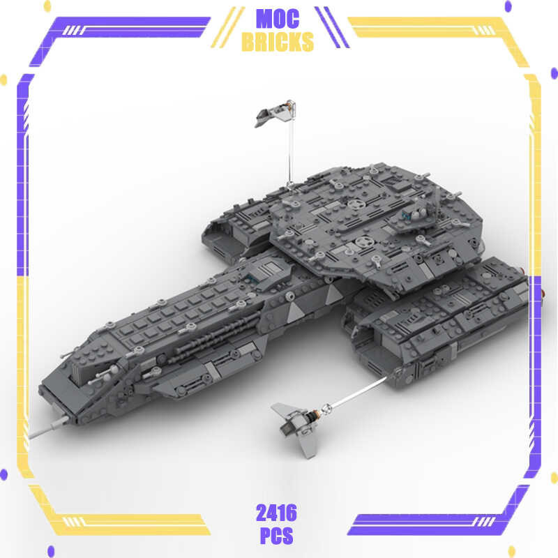 Moc Building Blocks Space Warship Model Deep Space Carrier Technical ...