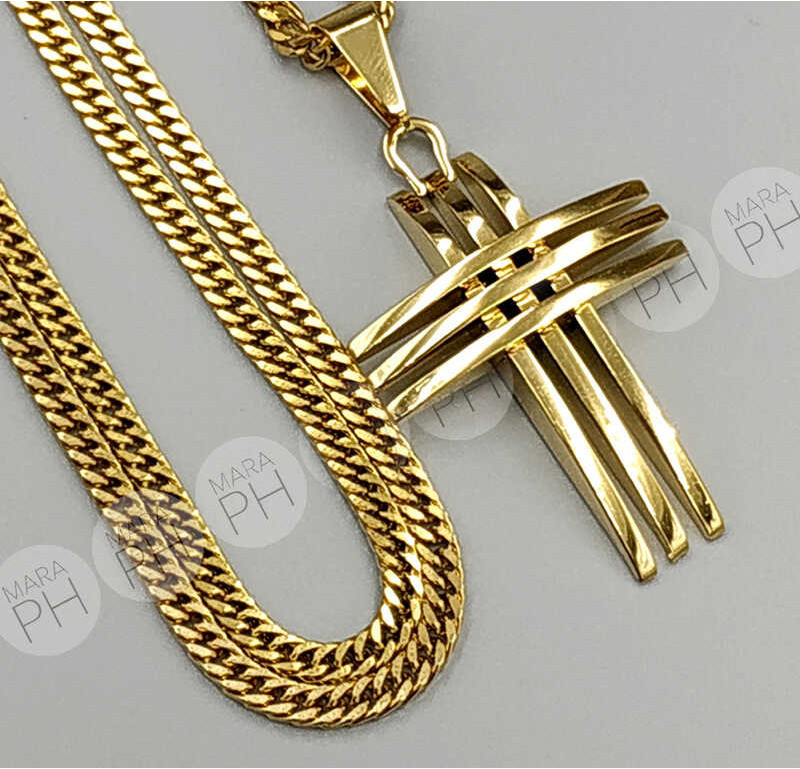 MARA PH Unisex 18 Karat Gold Plated Stainless Steel Religious Chain ...