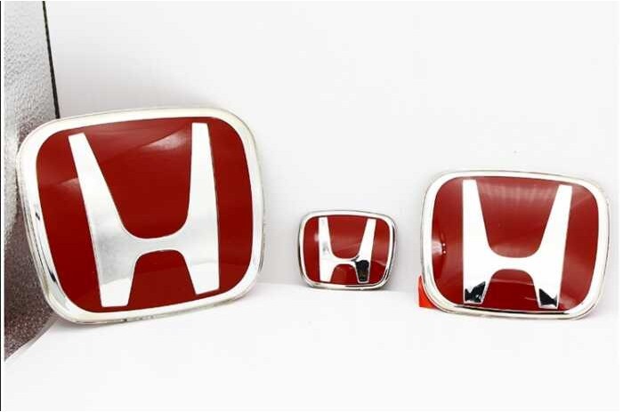Honda Black /Red Emblem City Jazz Crv Civic Red Badge Emblem Front Rear %e2%9a%a1readystock%e2%9a%a1 I.107663395