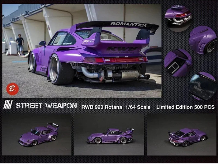 Street Weapon Warrior 1:64 RWB 993 Rotana GT / double wing Purple ...