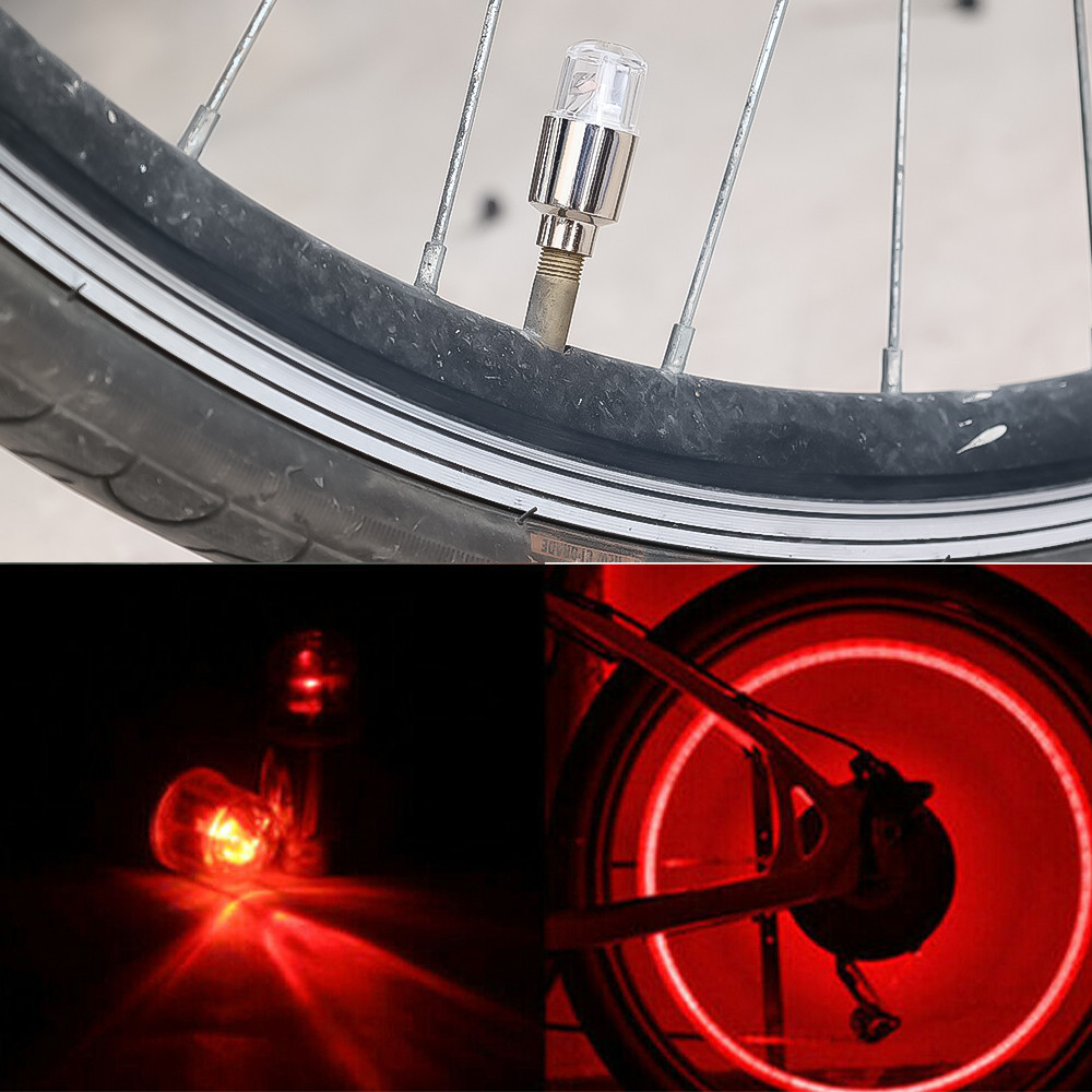1Pcs LED Bike Motorcycle Wheel Tire Lamp/ Car Wheel Spoke Light Valve ...