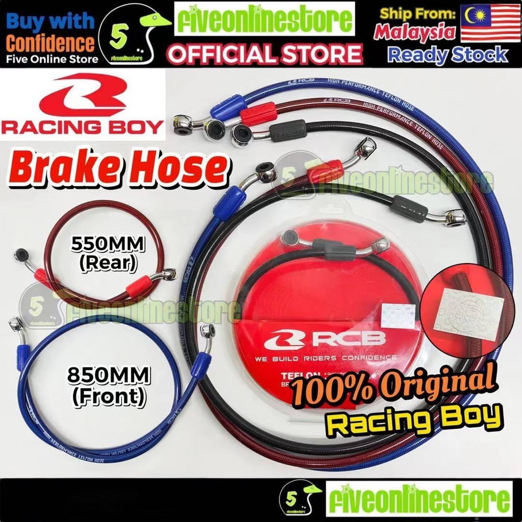 RCB TEFLON Brake Hose Universal 550MM 850MM Front Rear Racing Boy Y15 ...