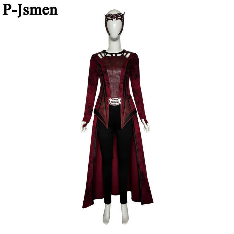 LY P-Jsmen Scarlet Witch Wanda Vision Cosplay Costume Scarlet Witch ...