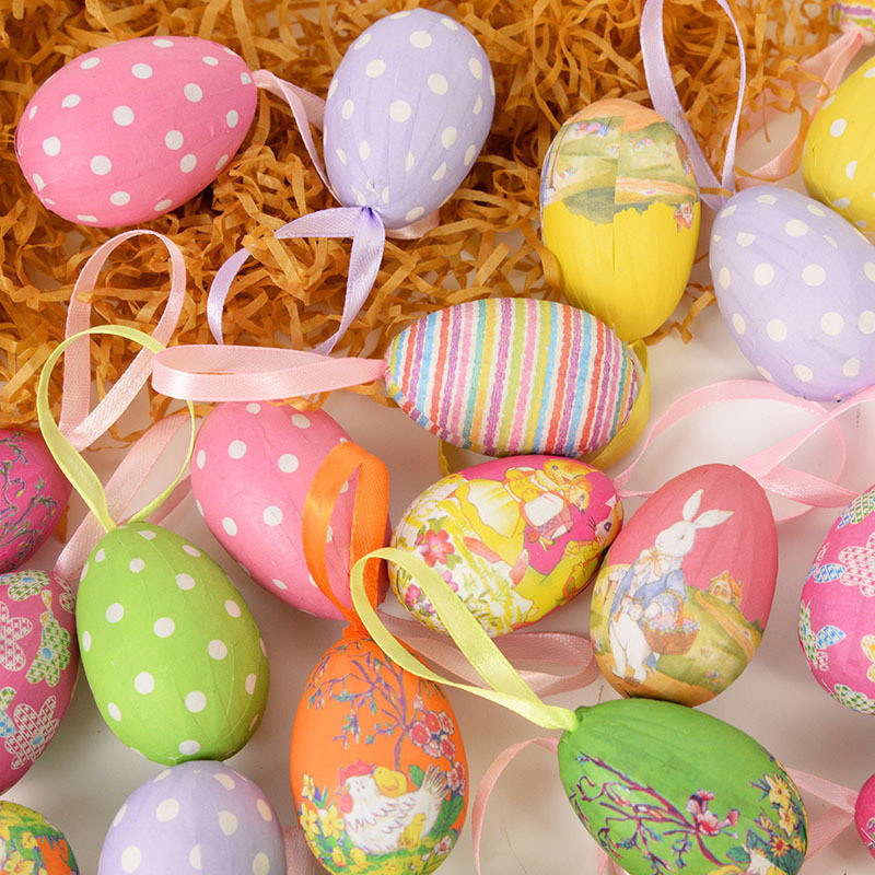 Easter Bunny Colored Eggs Lantern Folding Lampshades - Cartoon Carrot ...