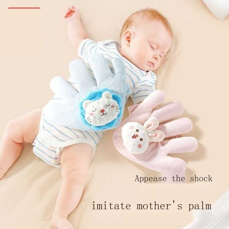 Baby soothes big palms presses startled rice bags prevents startled flatulence baby sleeps with