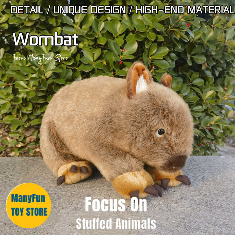 Wombat Plush Toy High Fidelity Koala Plushie Australian Wombat Peluche ...