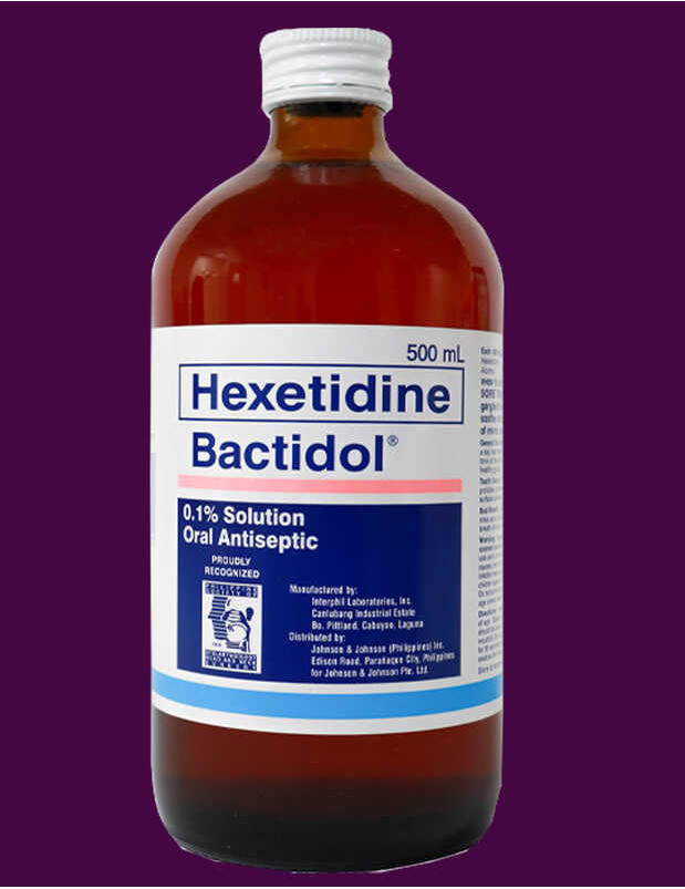 Bactidol Oral Antiseptic Hexetidine Solution 500ml Bottle | Shopee ...