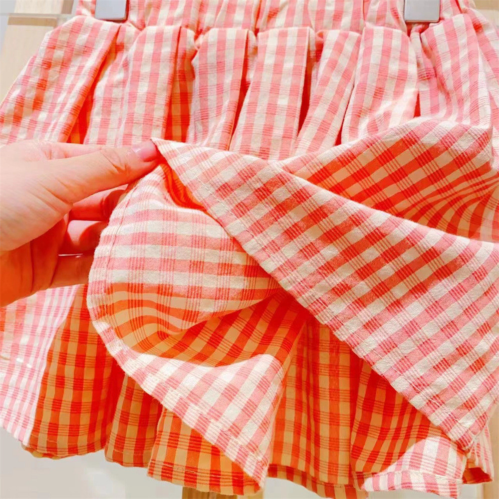 thumbnail image 2 of Summer Girls Clothes Set Skirt Solid Color Top With Skirt Cute Two 2 of 12