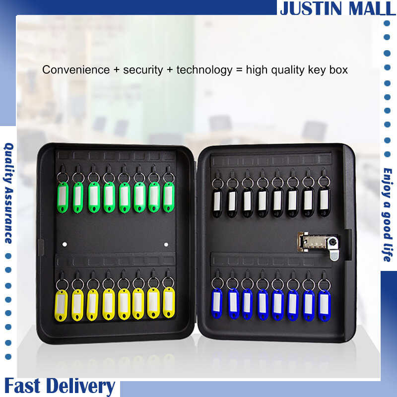 Key Safe Box Security Office Combination Lock Storage Cabinet Metal Car ...