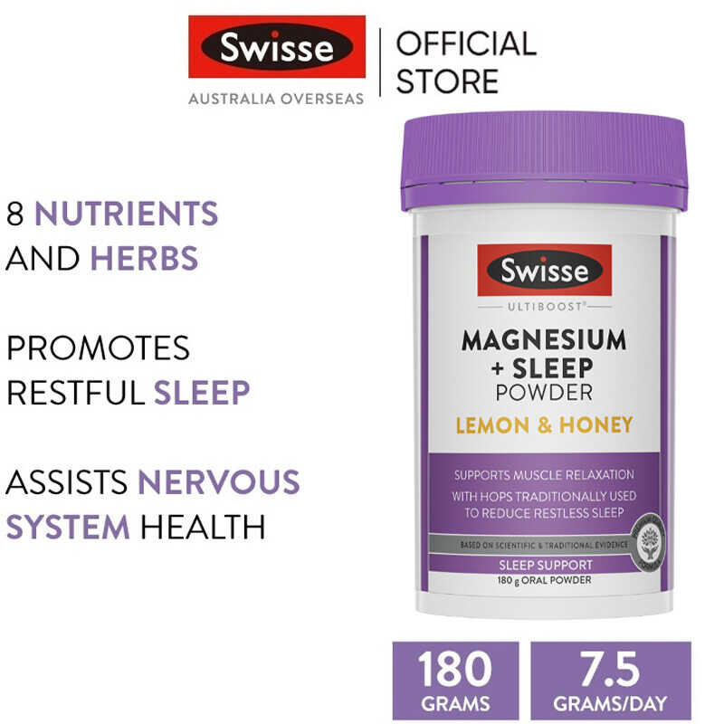 Swisse Ultiboost Magnesium + Sleep Powder 180g Oral Powder (EXP07 2025