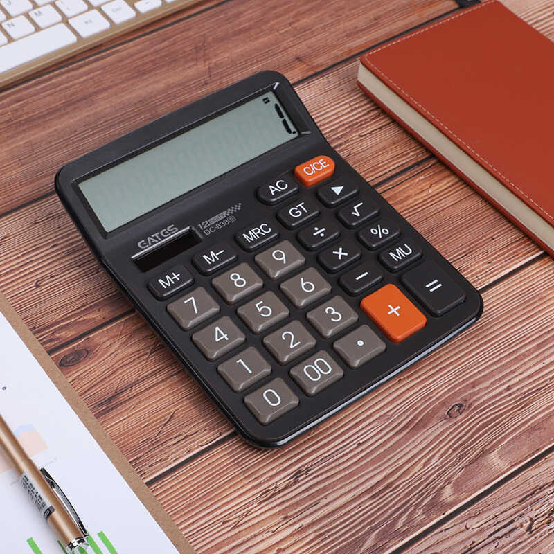 Desktop Calculator Financial Accounting Office Solar Calculator 12 ...