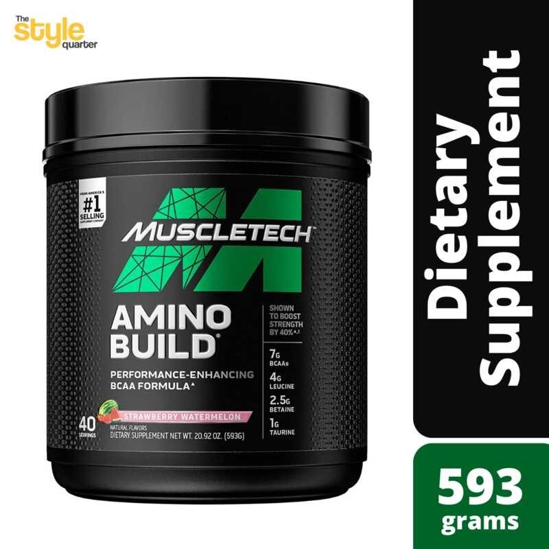 Muscletech BCAA Acids Electrolyte Powder, Amino Build, 7g BCAAs