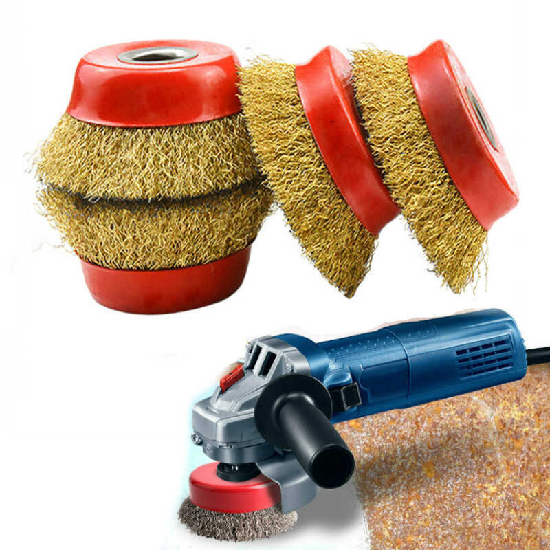 4Pcs Grinding Wire Brush Metal Rust Removal Polishing Wheel Copper Wire ...
