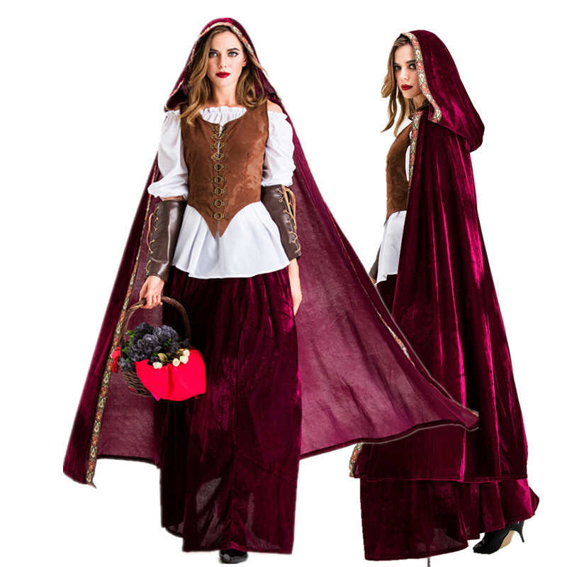 Halloween Gothic Little Red Riding Hood Cosplay Costume