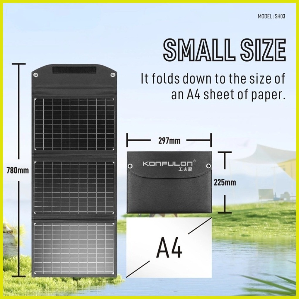 ⭐ ♆ 【NEW】30W Foldable Solar Panel with Four Output Solar Module fast ...