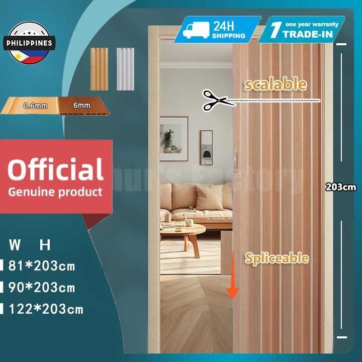 Accordion Sliding Door PVC Folding Door Bathroom door Home Room Divider