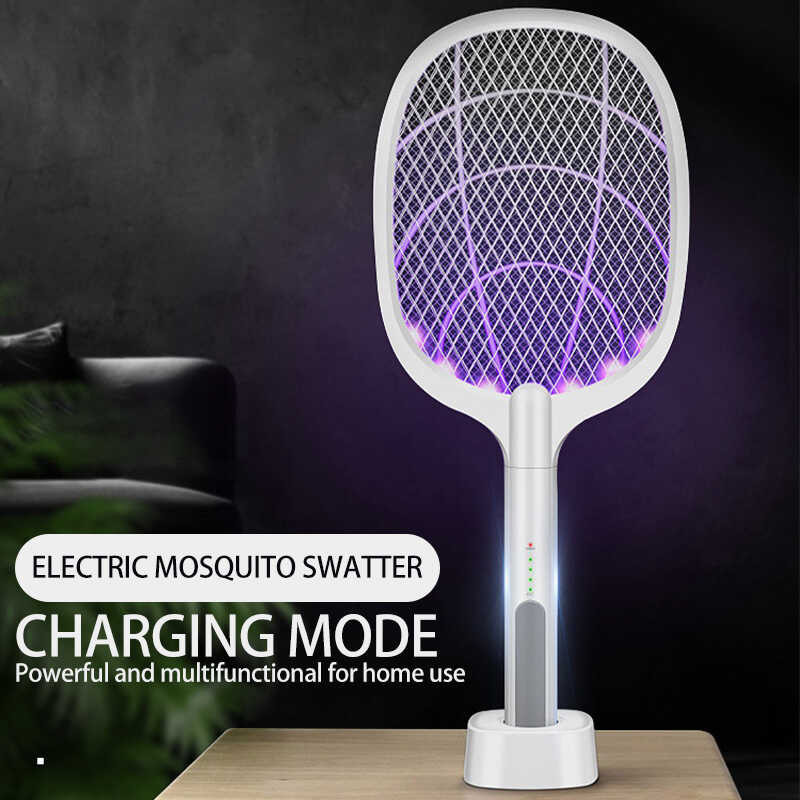 3000V Electric Flies Swatter Killer gamit ang UV Light USB 1200mAh