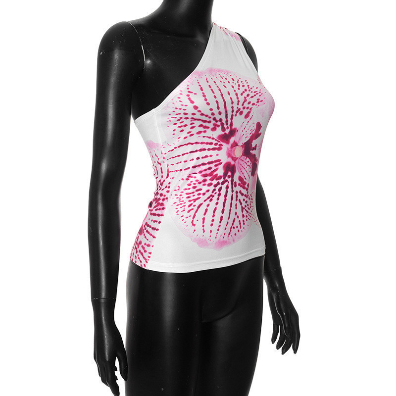 ReRosa Women Tank Top 2024 Fashion Flower Printing Slim Fit Casual ...