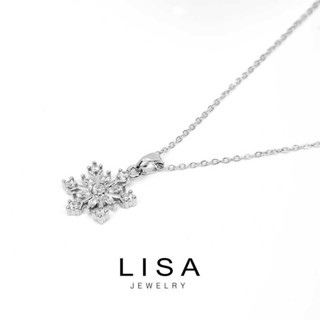 Lisa Sier necklace Princess Frozen Elsa Snowflake White Gold Plated ...