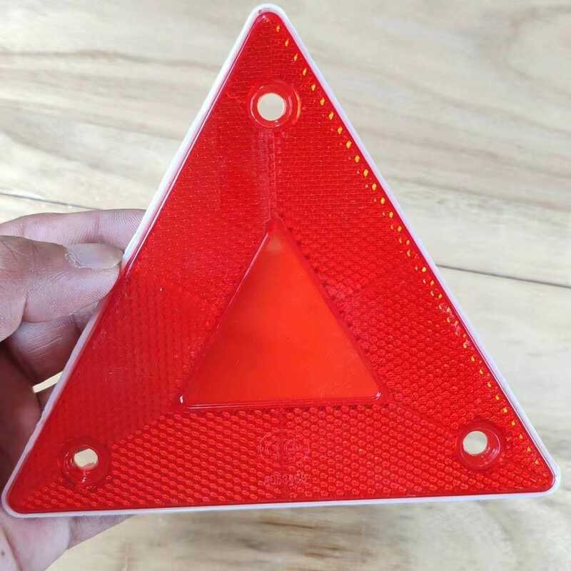 Small Warning Truck Light Reflector Trailer Rear Bumper Triangle Sign ...