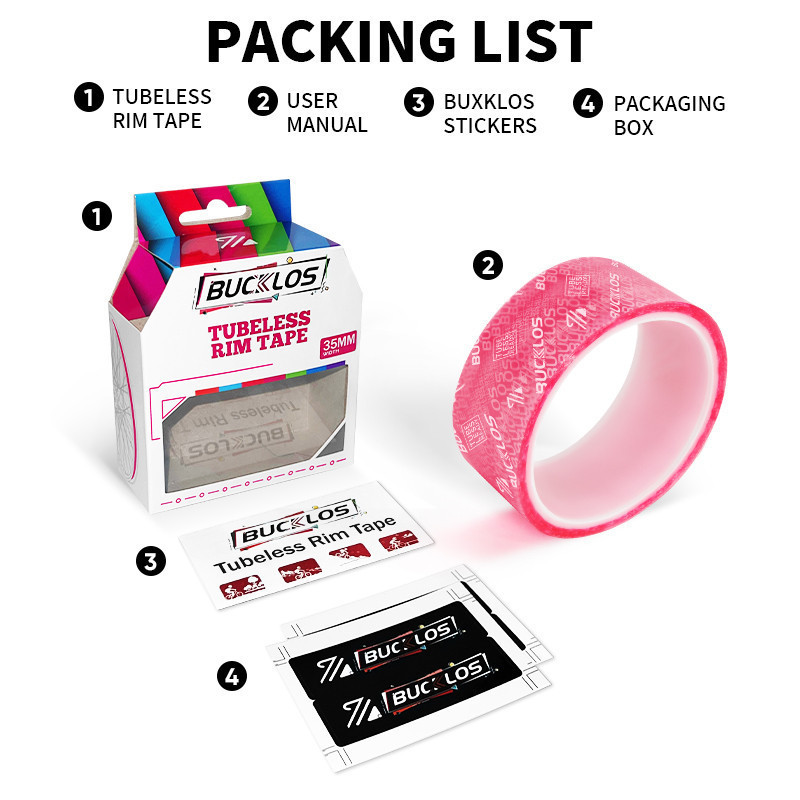 BUCKLOS MTB Road Bike Tubeless Rim Tapes Bicycle Rim Tape Strips 10 ...