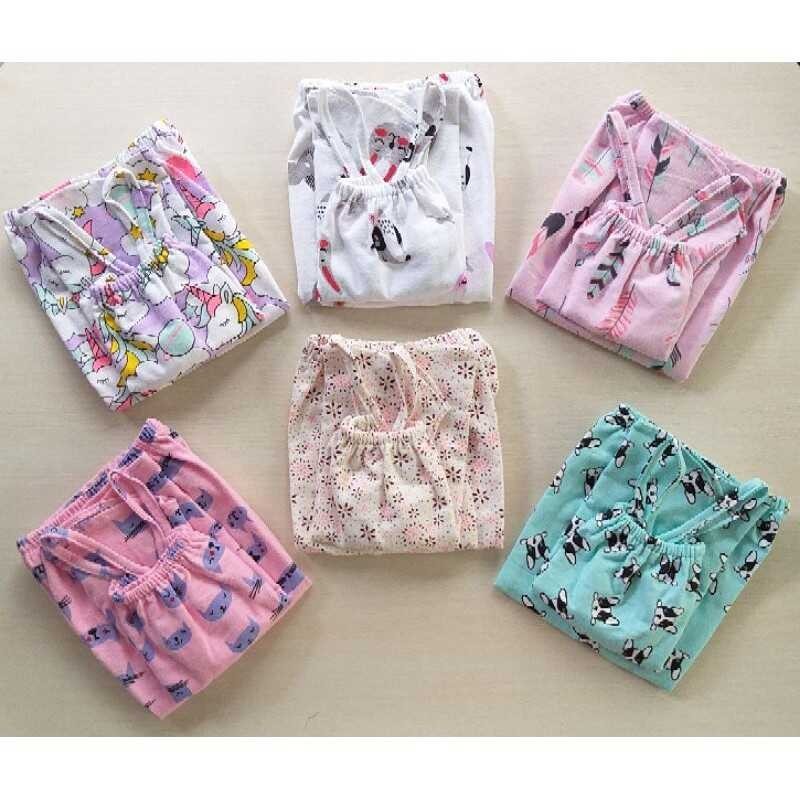 HOT Pambahay Terno Pajama Kids Girls Pranela (Strap) | Shopee Philippines