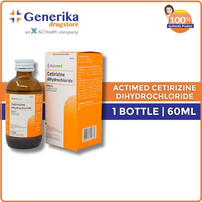 Actimed Cetirizine Syrup 60ml 1 Bottle Shopee Philippines