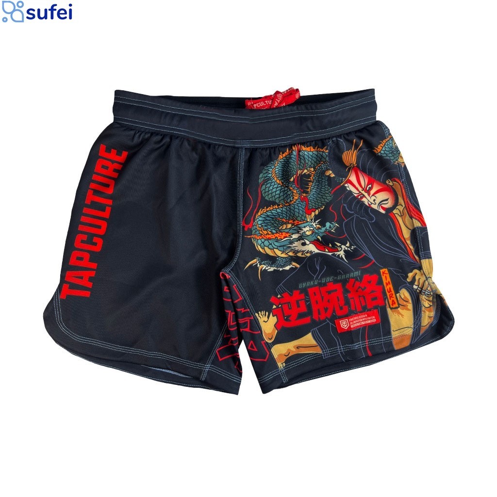 FLOWER GRIT MUAY THAI SHORTS FRINGE