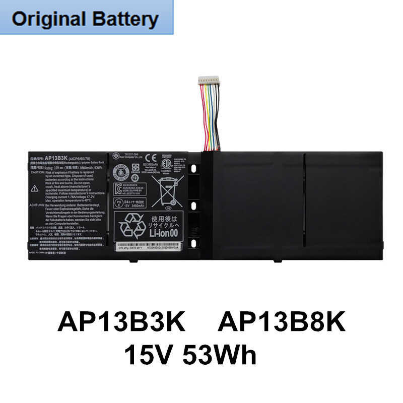Original AP13B3K AP13B8K Laptop Battery Internal For Acer Aspire V5 R7 ...