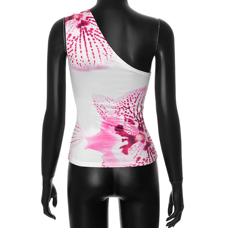 ReRosa Women Tank Top 2024 Fashion Flower Printing Slim Fit Casual ...