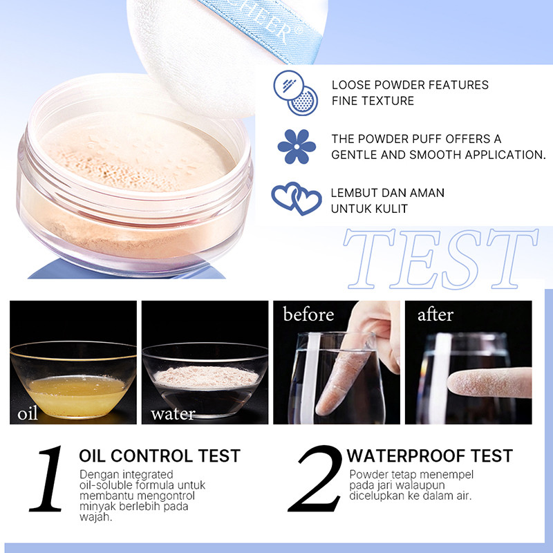 3Colors Loose Setting Powder Oil Control Silky Smooth Powder Face ...