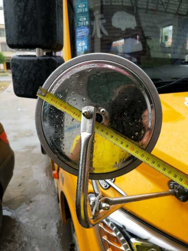 Bus, school bus, stainless steel large round front blind spot rearview ...