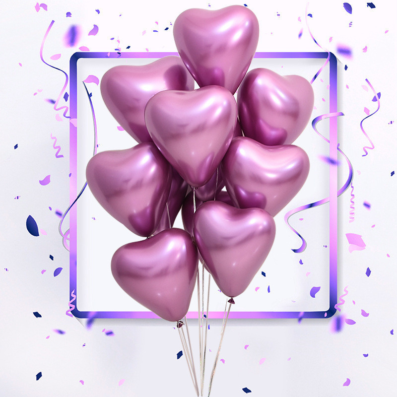 18inch Foil Heart Wedding Balloon High Metal Latex Balloons Birthday ...