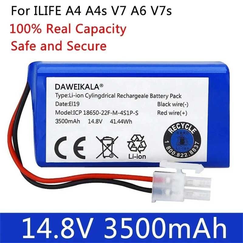 Batterie Li-ion de rechange pour aspirateur ILife A4 A4S A6 V7 V7S V7S