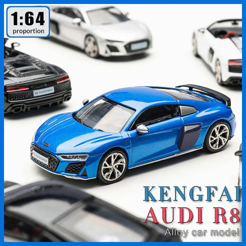 KENGFAI 1:64 Audi R8 Diecast Alloy Model Car Miniature Sportcar Metal ...