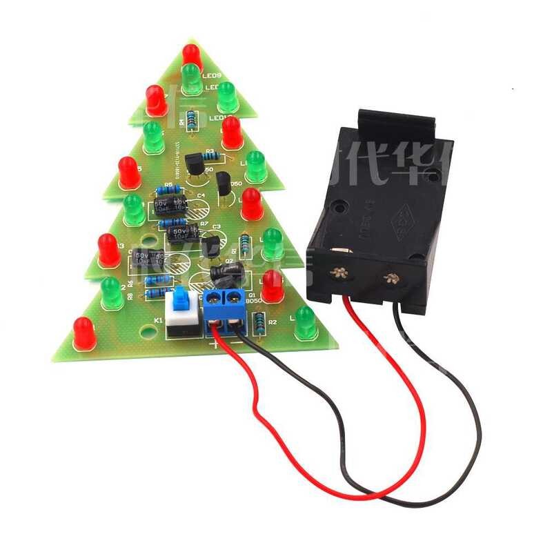 Colorful Christmas tree LED flowing light flashing tree electronic DIY ...