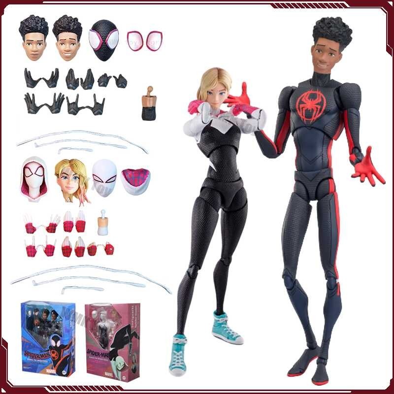 Anime Spider-Man Sh Figuarts Miles Morales Gwen SHF Action Figures ...