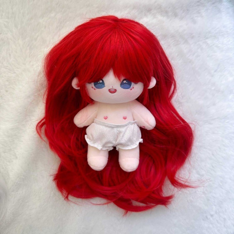 20CM Doll Wigs Toy Accessories Cotton Stuffed Changing Clothes Game ...