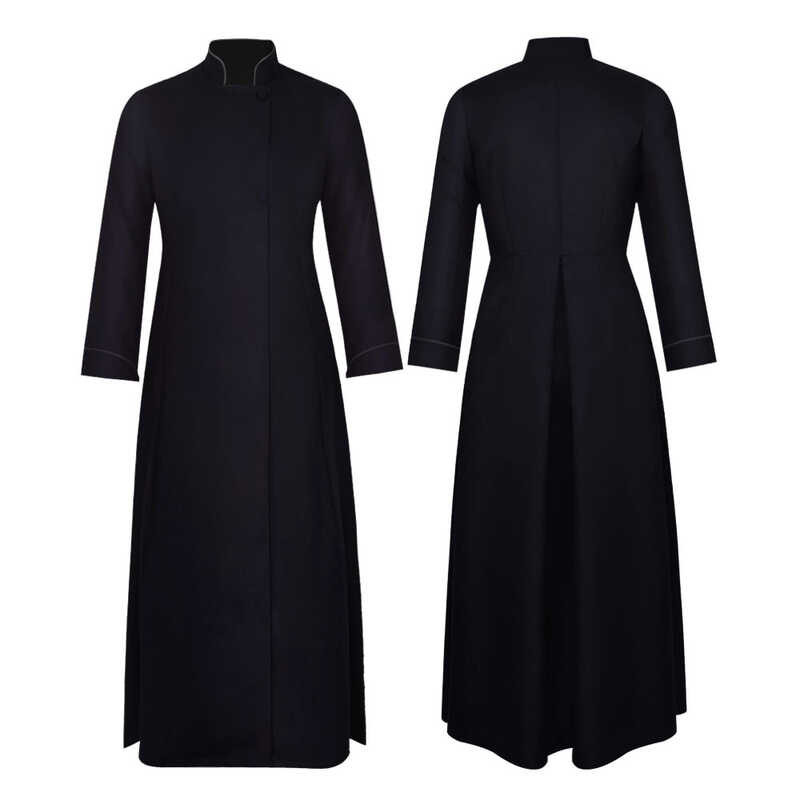 New Church Priest Trench Jacket Cassock Clergy Robe Preacher Men ...