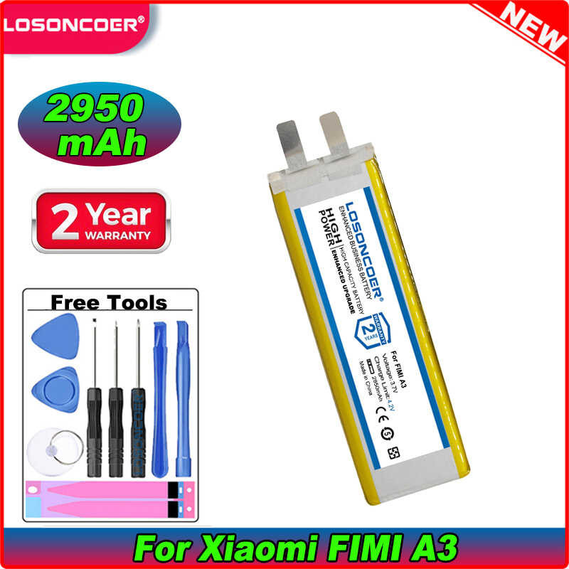 LOSONCOER 2950Mah Para Sa Xiaomi FIMI A3 Replacement Flight RC Drone ...