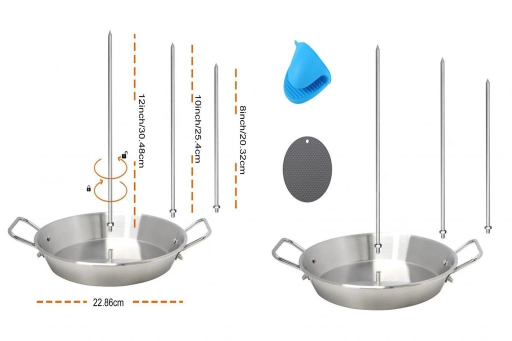 Shawarma Holder with Handle Easy to Install Shawarma Pan 9 Inch ...
