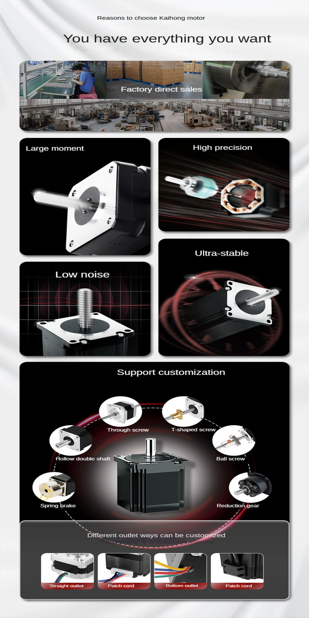 42 Stepper Motor 48 Two-Phase Mini Hybrid Stepper Motor Lighting ...