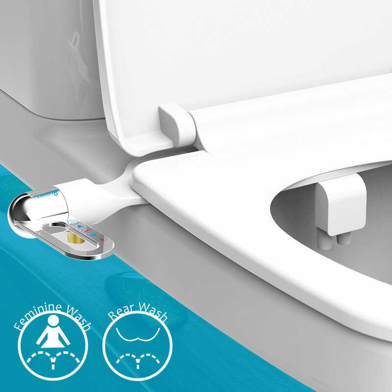 Atalawa Aw002 Non Electric Ultra Thin Bidet Toilet Seat Attachment Dual