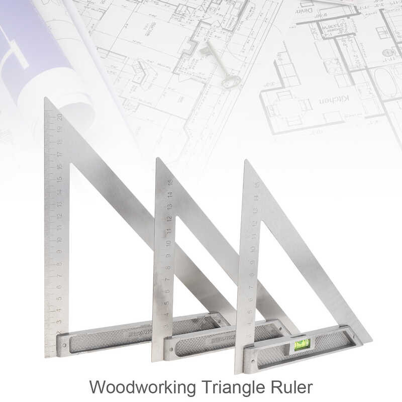 Triangle Ruler Angle Square Rulers 90 Degrees Aluminium Alloy Level ...
