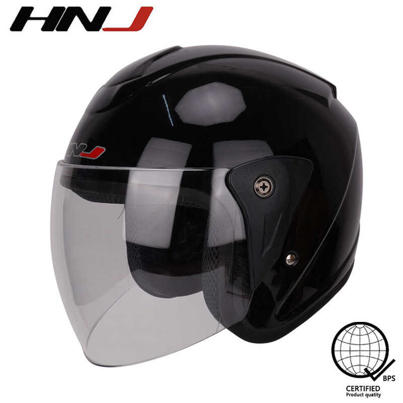 HNJ A4-002 Motorcycle Helmet Half Face para sa kababaihan Single Visor ...