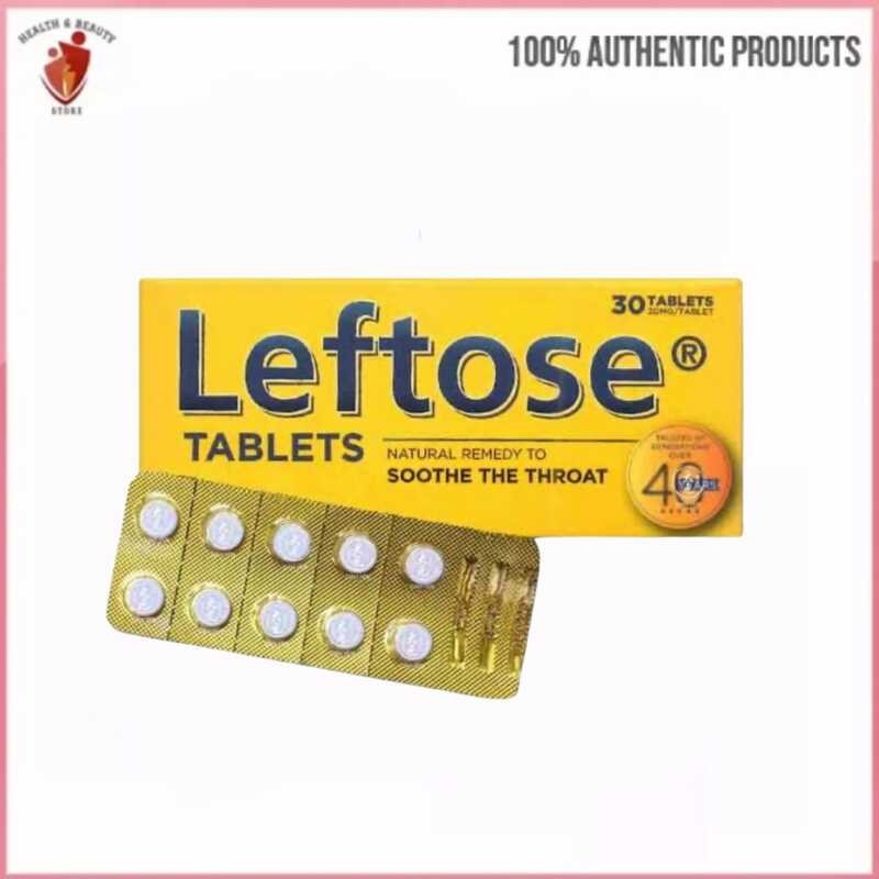 LEFTOSE TABLETS 30s NATURAL REMEDY TO SOOTHE THE THROAT/Chesty Coughs