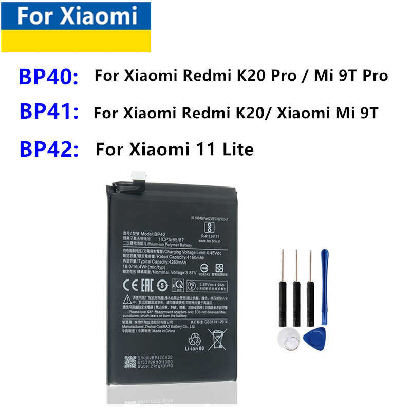 Original Replacement Battery BP41 BP40 BP42 For Xiaomi Redmi K20 Pro Mi ...