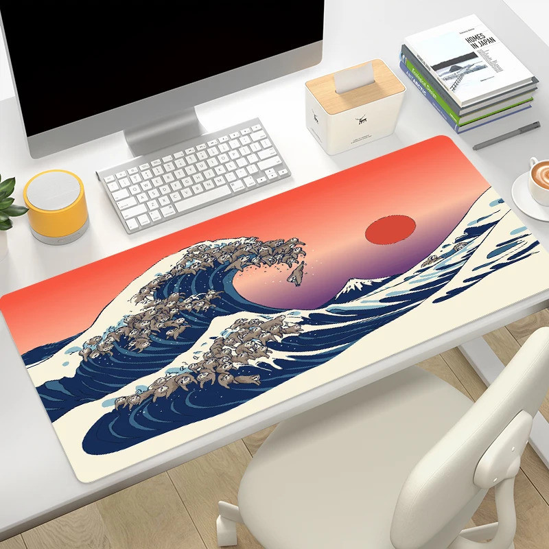 Mount Fuji Pad Mouse Pads The Great Wave Kanagawa Gamer Cabinet Rising ...